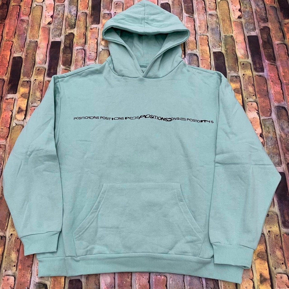 LIKE NEW Ariana Grande Mod Green Positions Hoodie